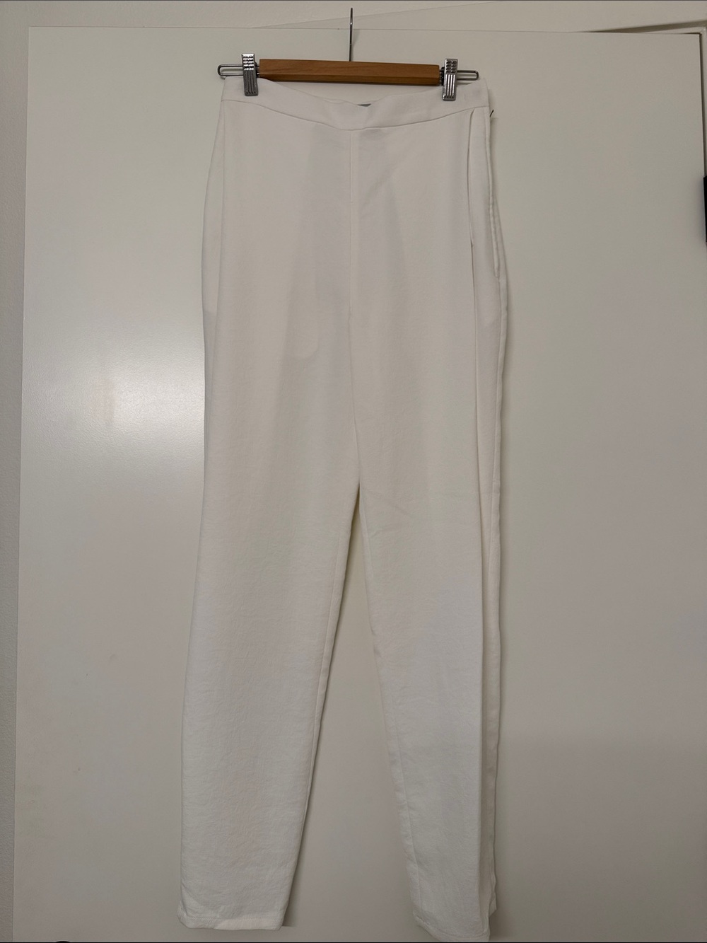 Rachel Comey Slim High-Waist White Tapered Cammina trousers